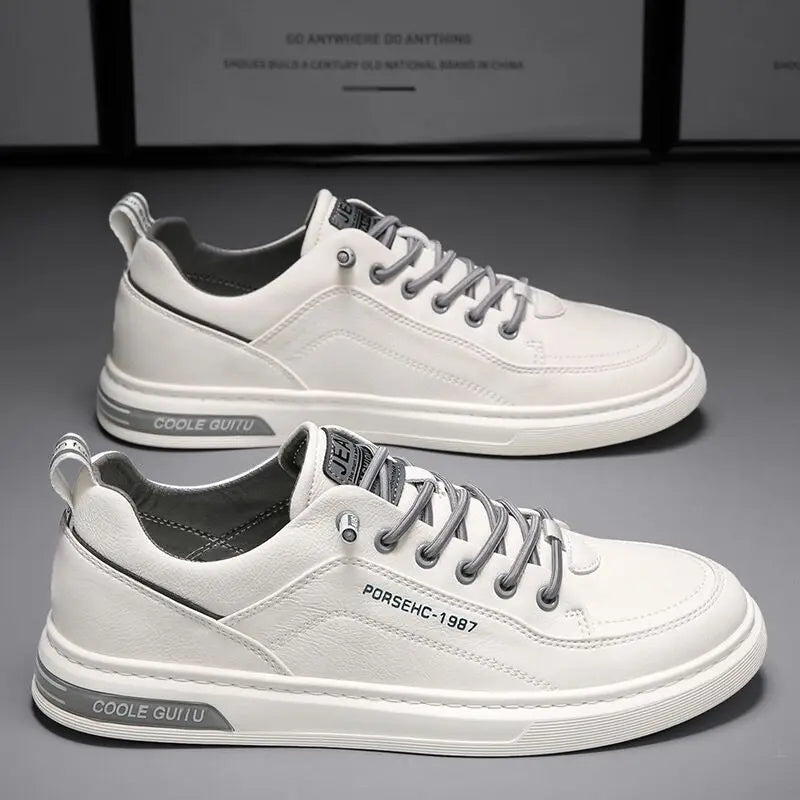 Breathable Leather Sneakers for Men