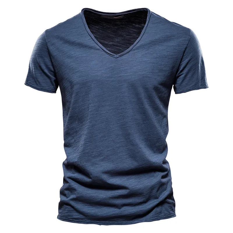 Fashionable V-neck Slim Fit T-shirt for Men