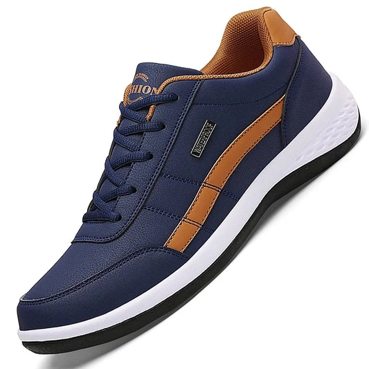 Trendy Pu Leather Sneakers for Men