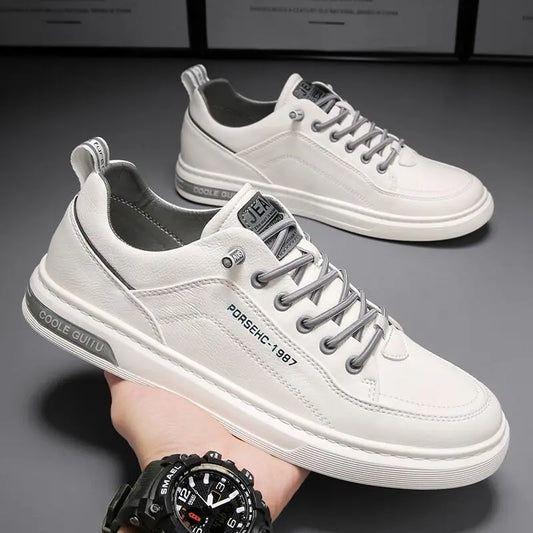 Breathable Leather Sneakers for Men