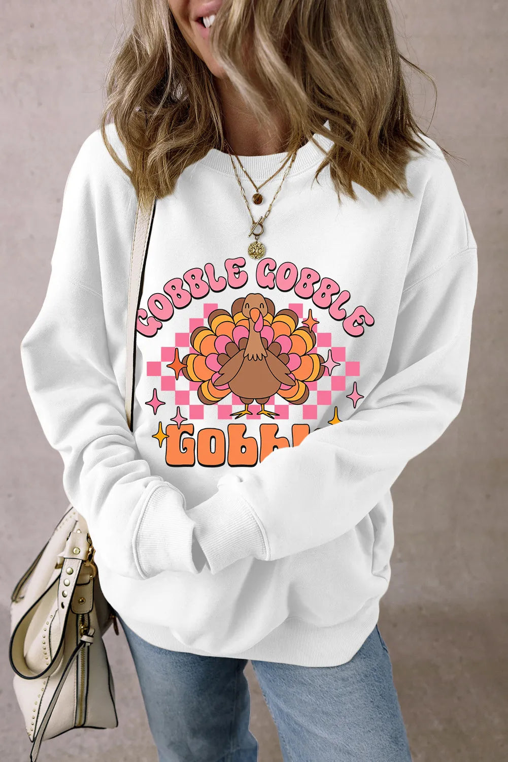 Graphic Dropped Shoulder Long Sleeve Sweatshirt