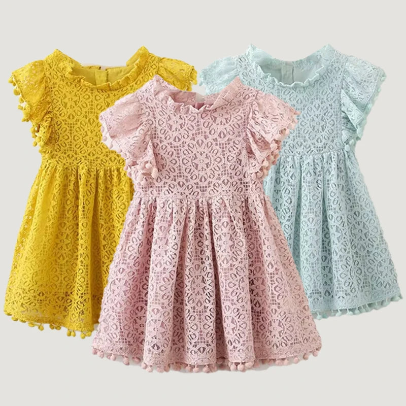 Elegant Lace Princess Party Dress for Girls (3-10 Years)