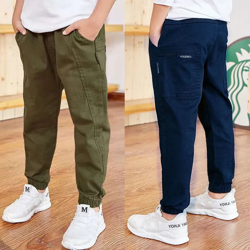 Casual Cotton Trousers for Boys - Ages 3 to 13