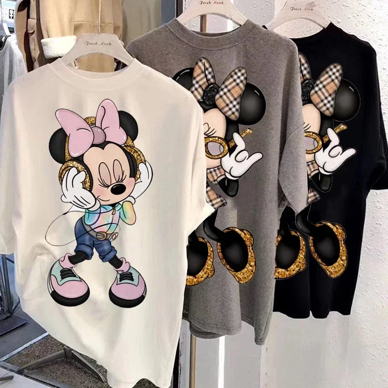 Голяма тениска с ретро шик Mickey &amp; Minnie