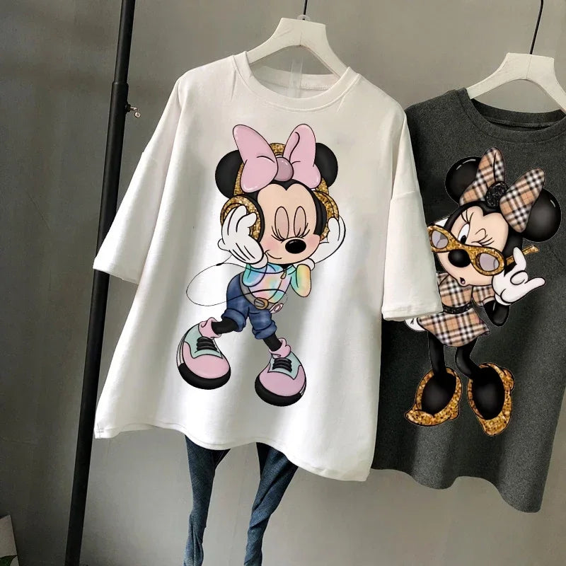 Retro Chic Mickey & Minnie Oversized Tee