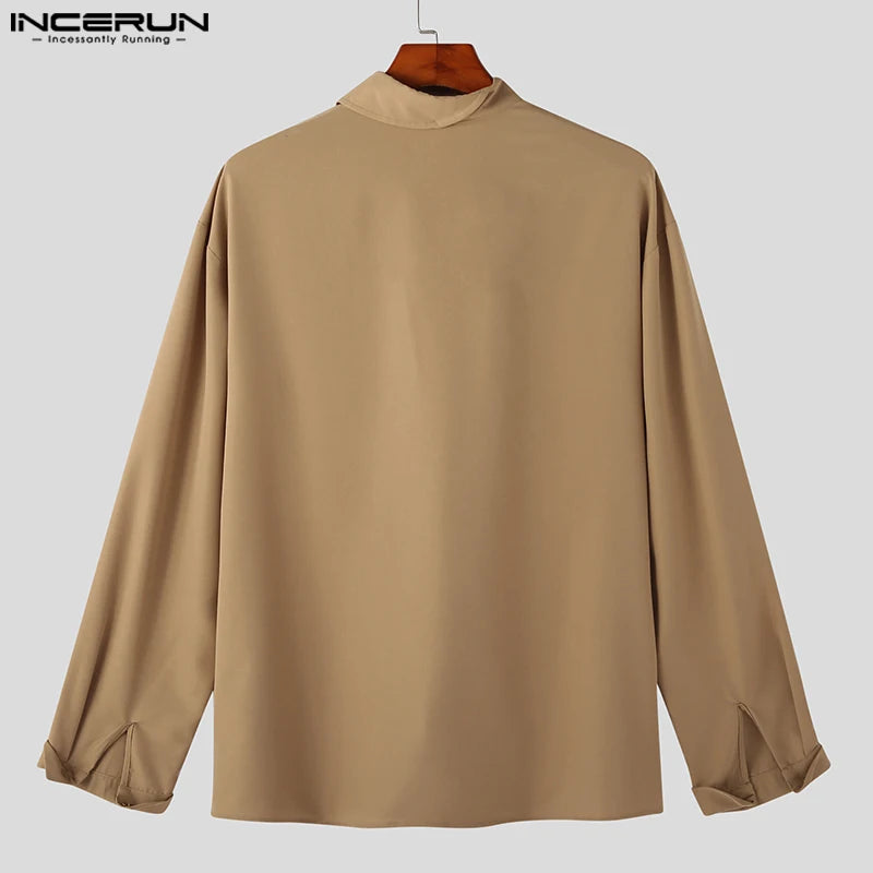 Urban Edge Irregular Stand Collar Shirt