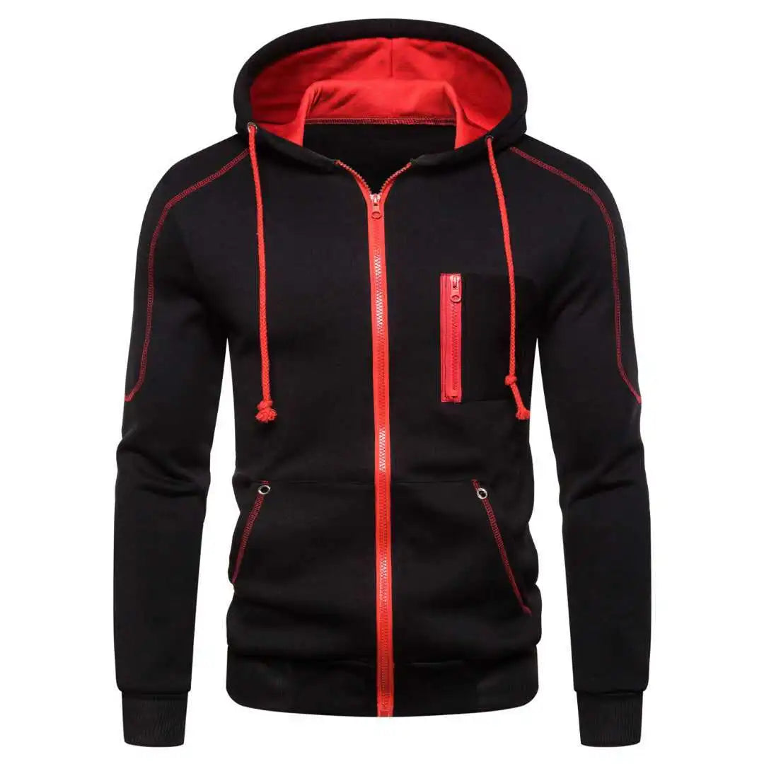 Color Block Fleece Hoodie for Men