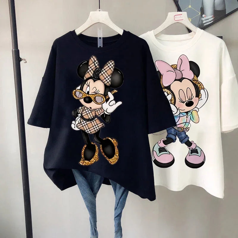 Retro Chic Mickey & Minnie Oversized Tee