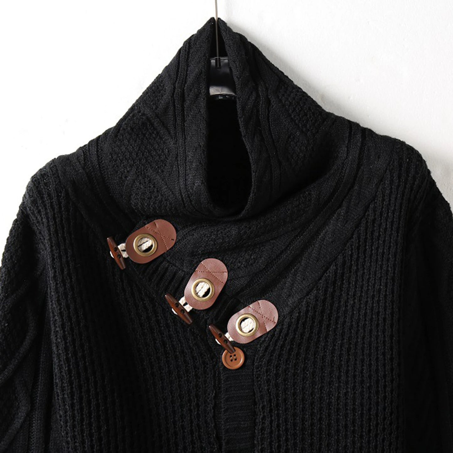 Stylish Streetwear High Collar Cardigan