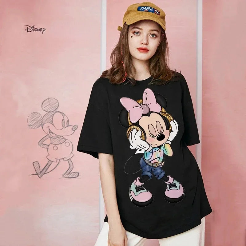 Retro Chic Mickey & Minnie Oversized Tee