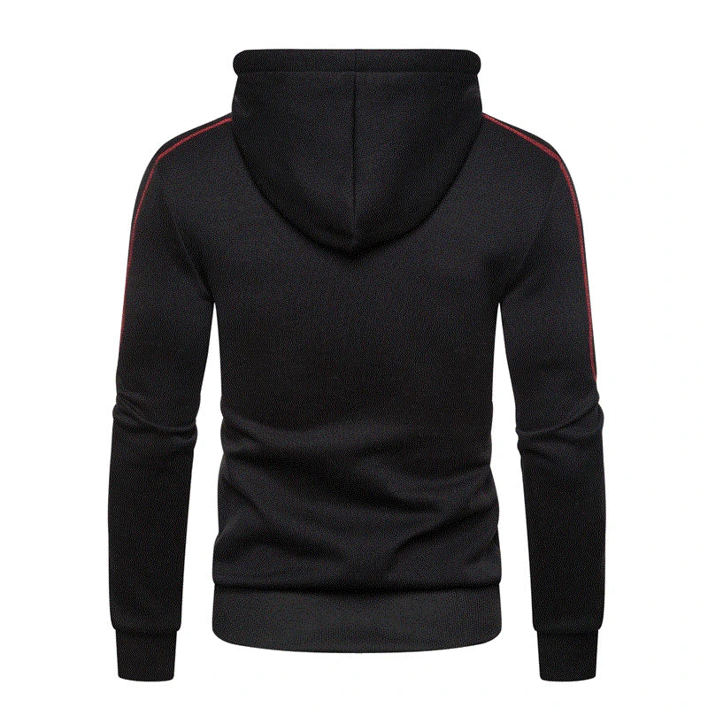 Color Block Fleece Hoodie for Men