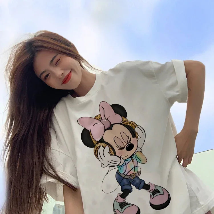 Retro Chic Mickey & Minnie Oversized Tee