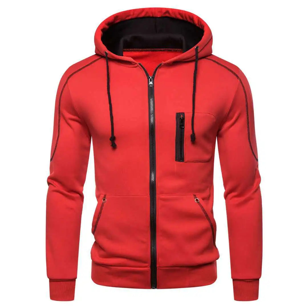 Color Block Fleece Hoodie for Men